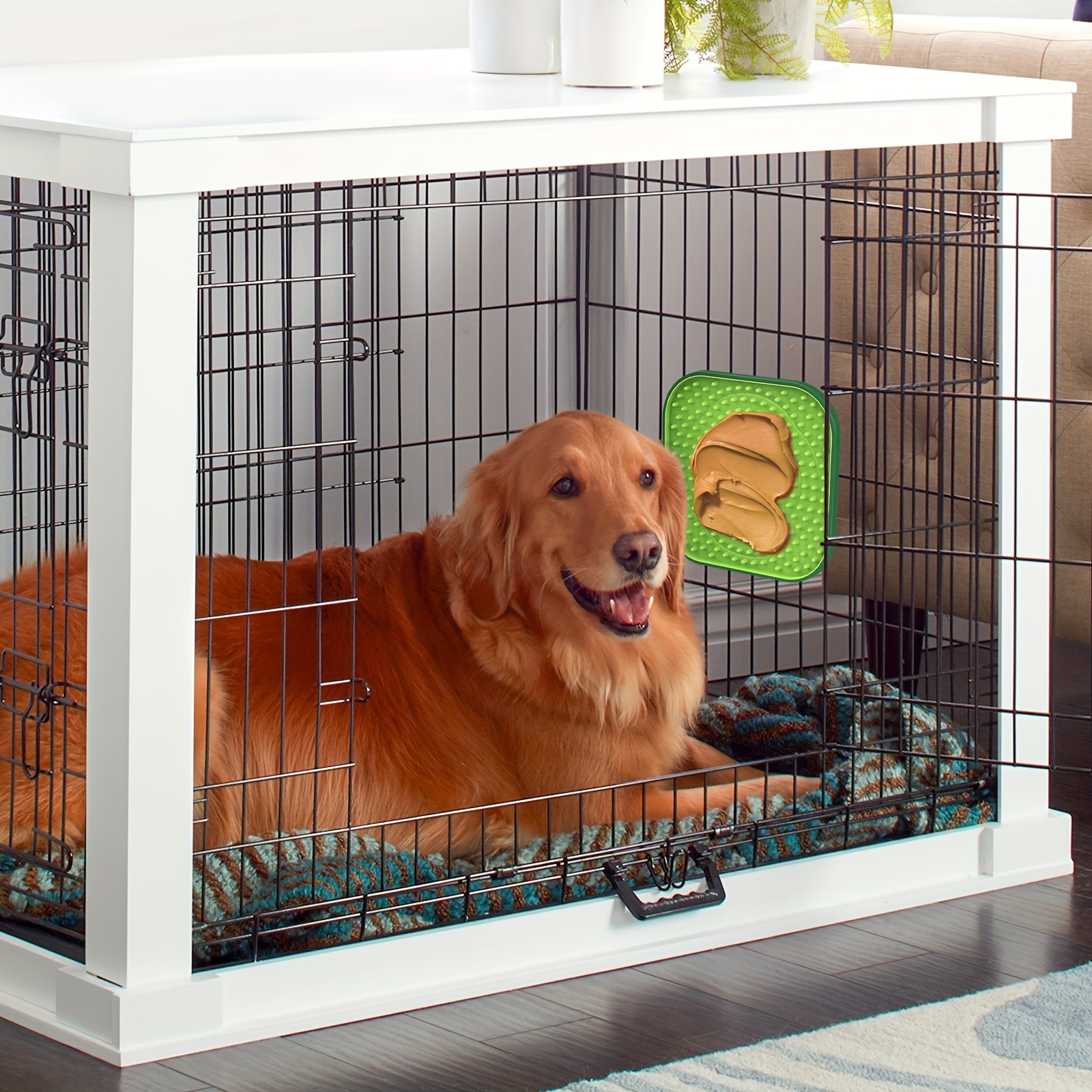  Dog Crate Lick Plate for Dogs Slow Feeder Mat Dog