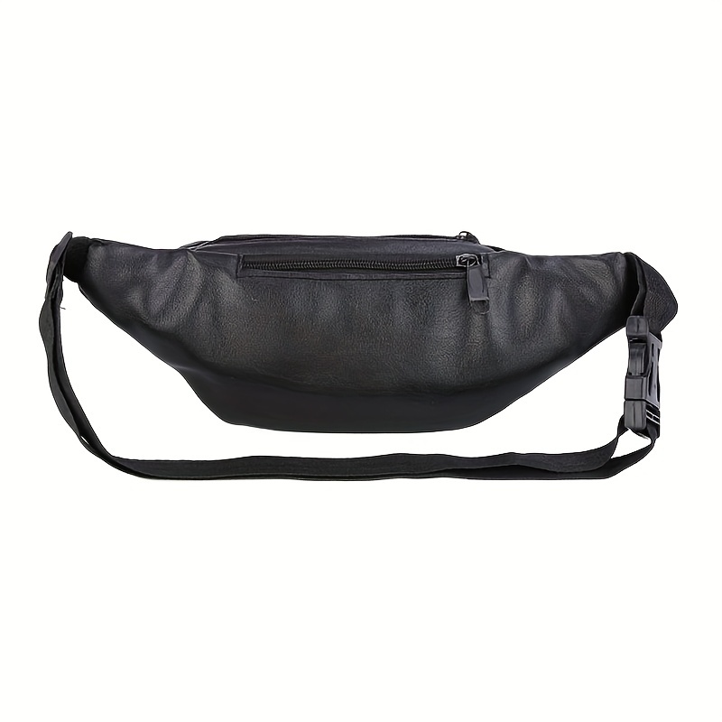 High Quality PU Leather Waist Bag Men Fanny Pack Men's Leather