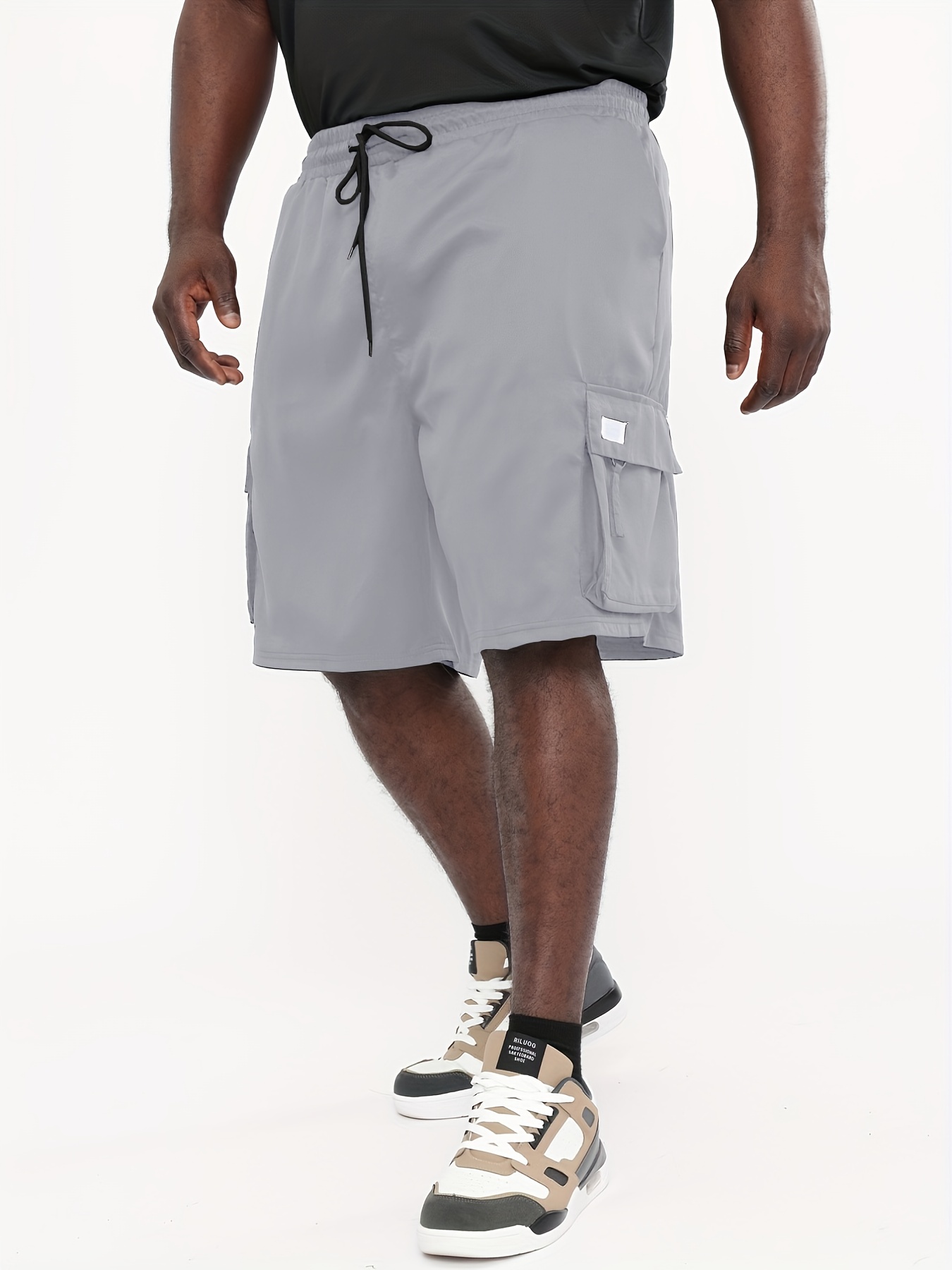 Mens cargo shorts with tech outlet pocket