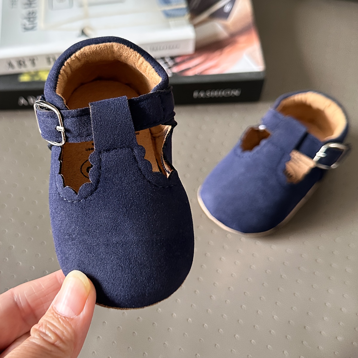 Infant girl navy blue shop shoes