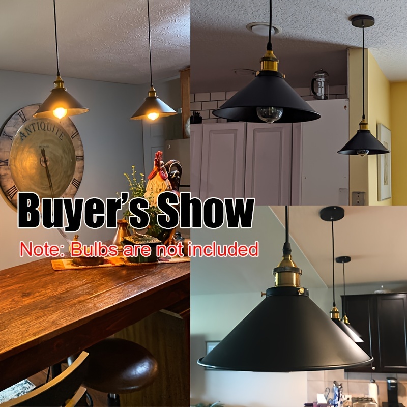 Industrial Pendant Light E27 Base Vintage Retro Fixture