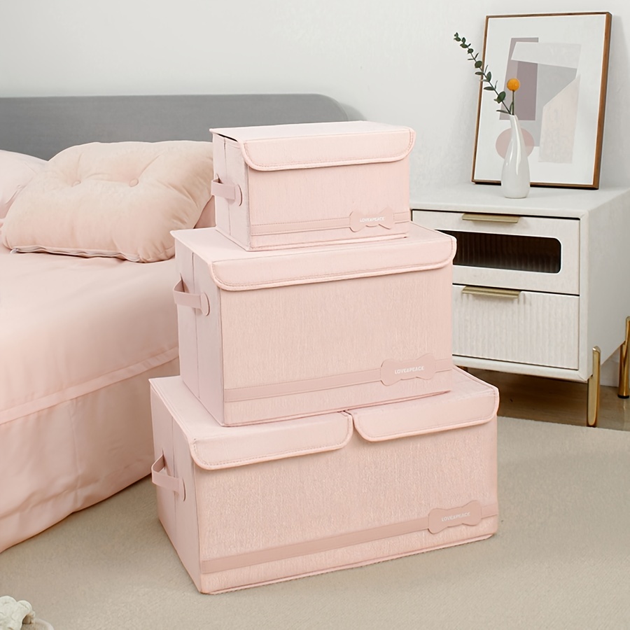 1pc Foldable Portable Clothes Storage Box With Lid Toy Snack Quilt Sorting Box Home & Kitchen