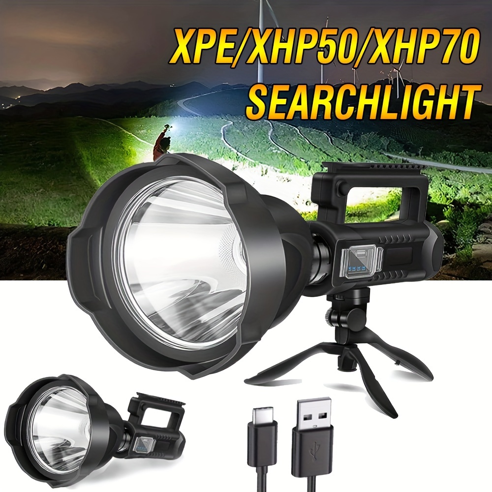 SYOSIN XHP50+XHP70 Lampe de poche rechargeable à LED, lampe de poche  tactique avec USB, lampes de poche super lumineuses, IPX4 résistant à l'eau  - Algerie Store