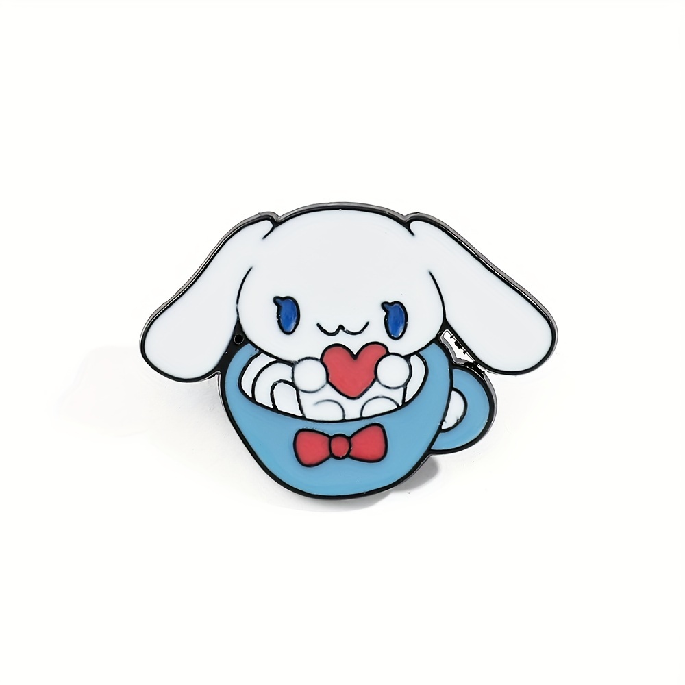Kawaii kur0mi kur0mi esmalte pin, bonito desenho animado coelho