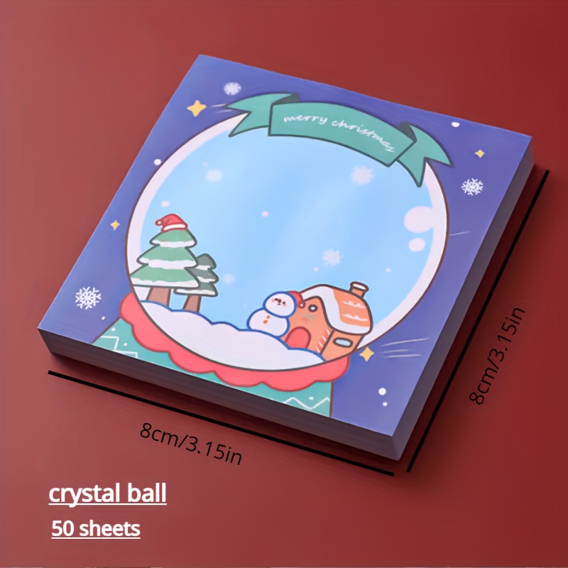 1pc 50 Sheets Christmas Sticky Notes Santa Claus Back To School Supplies