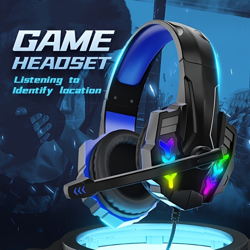  Gaming Headset for PS5 PS4 PC, Gaming Headphones with Noise  Cancelling Mic, Wired Gamer Headsets for Computer Laptop Mac Nintendo NES  Games : Video Games