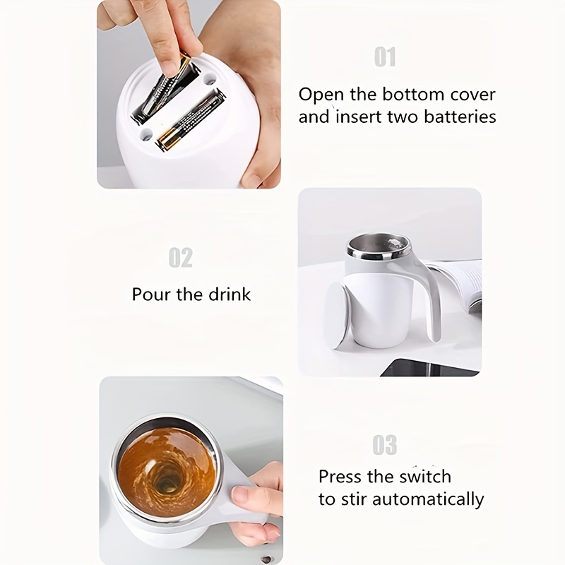 Electric Self Stirring Coffee Mug With Lid Portable Glass - Temu United  Arab Emirates