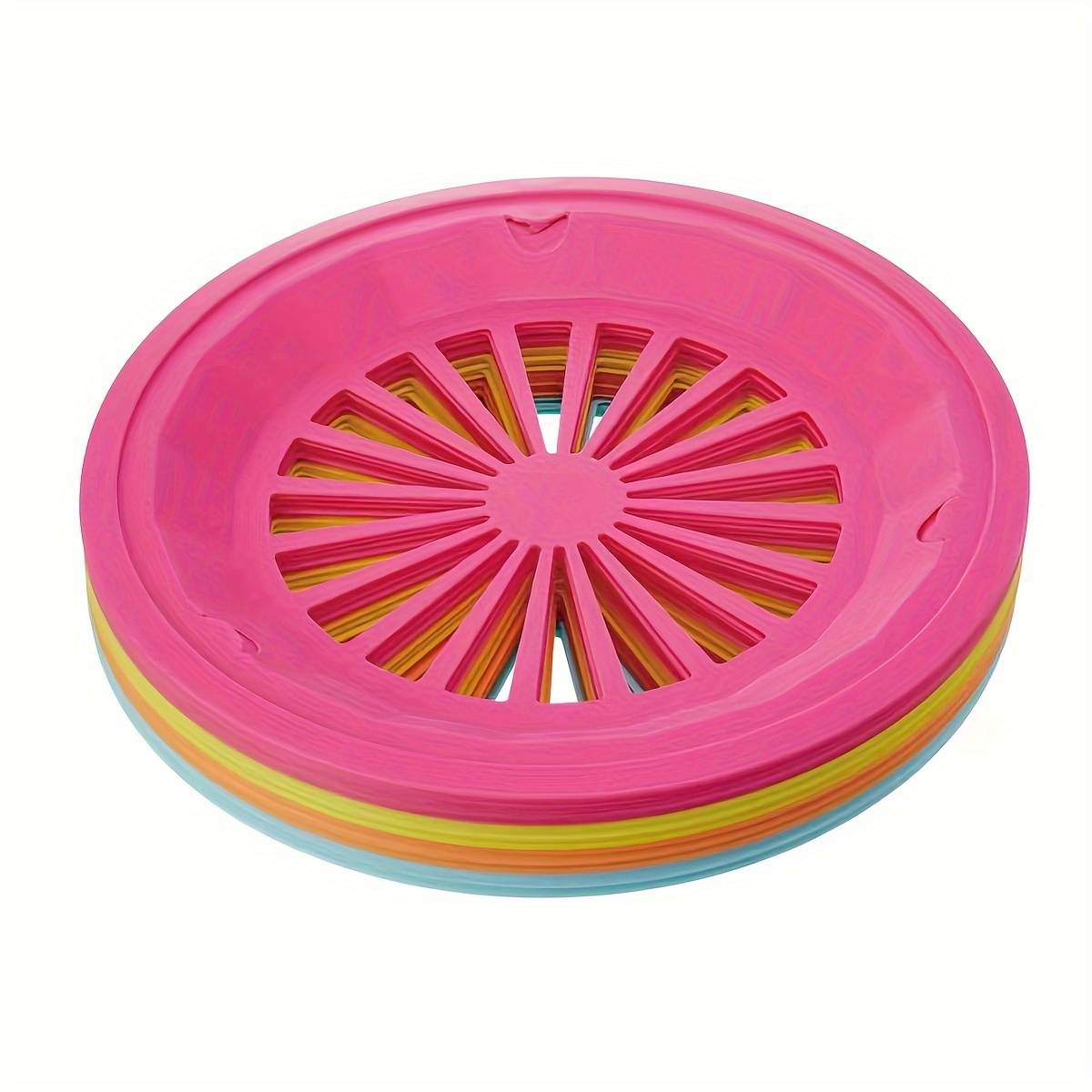 Plastic Paper Plate Holders Reusable Paper Plate Holders Round Plate Holder  Bright Colors Paper Plate Dispenser With Snap In Grooves For Paper Plates  Party - Temu