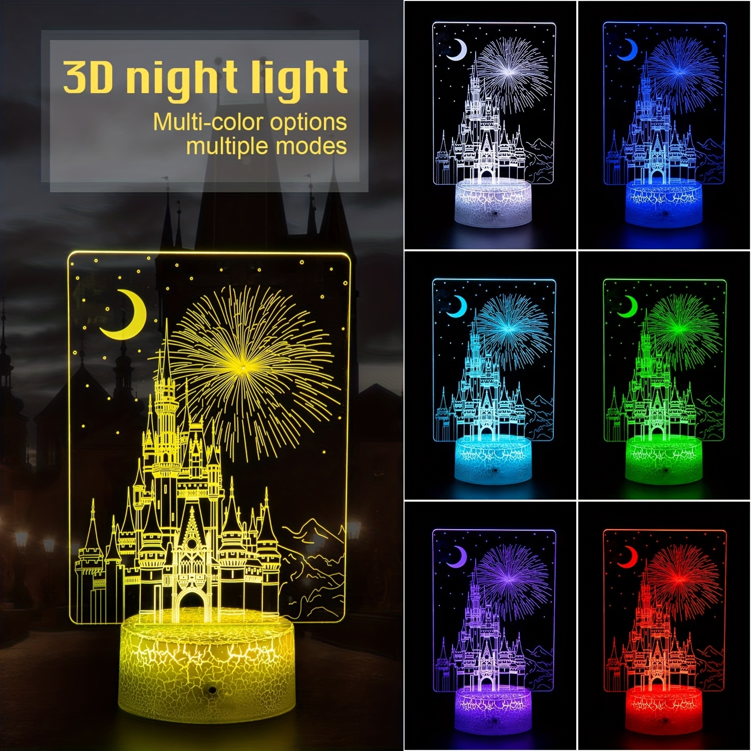 Lampeez Cat Night Light, lampe 3D Illusion pour enfants 16 couleurs qui  change avec télécommande Chambre d'enfant décor de Noël