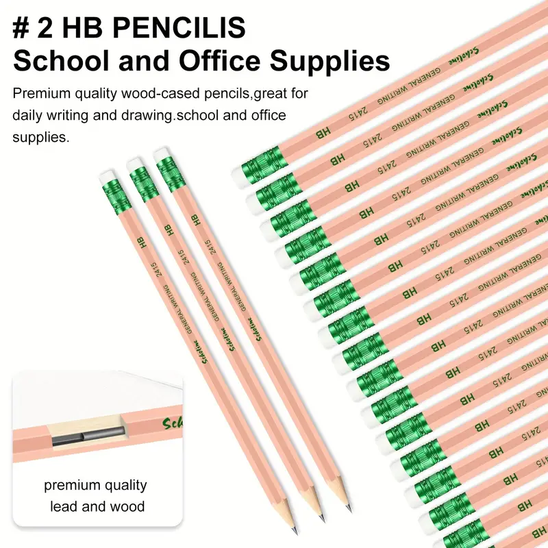 12/24Pcs Rainbow Recycled Paper HB #2 Pencils Presharpened With