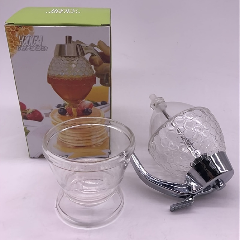 Juice Syrup Cup Bee Drip Dispenser Kettle Kitchen Accessories Honey Jar  Container Storage Pot Stand Holder Squeeze Bottle