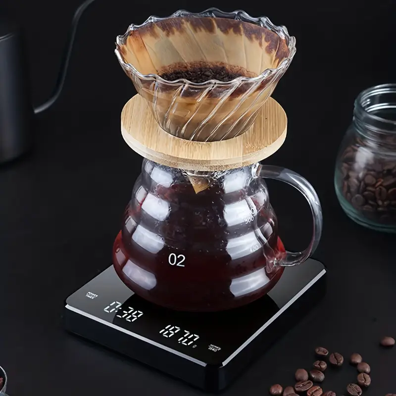 Coffee Scale, Digital Coffee Scale With Timer, Hand-brewed Coffee  Electronic Scale, Household Kitchen Scale, Coffee Bean Weigher, Kitchen  Food Scale Electronic, Kitchen Tools, Baking Supplies - Temu
