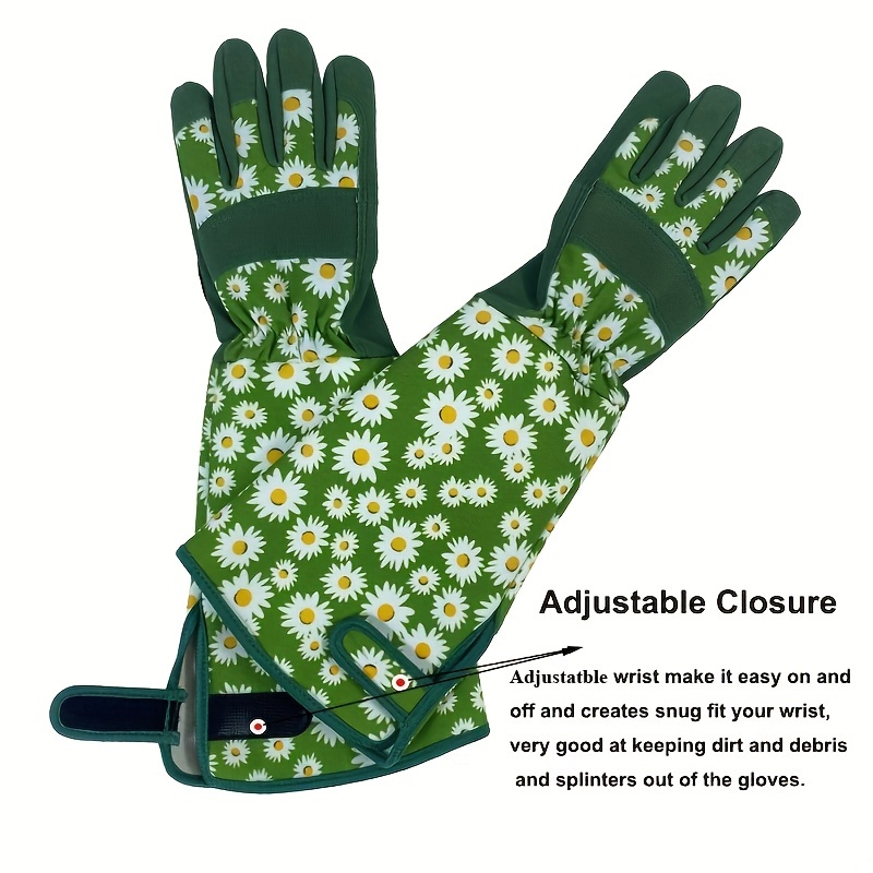 Guantes de jardinería largos para mujer, guantes de recorte de