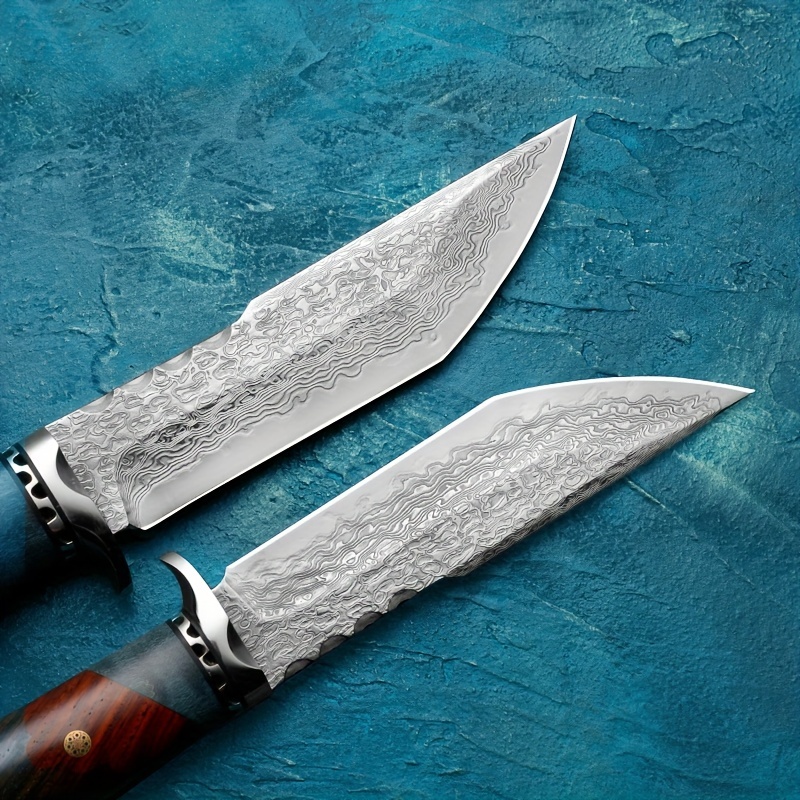 Huangfu Damascus Pattern Chef Knife Outdoor Camping And - Temu