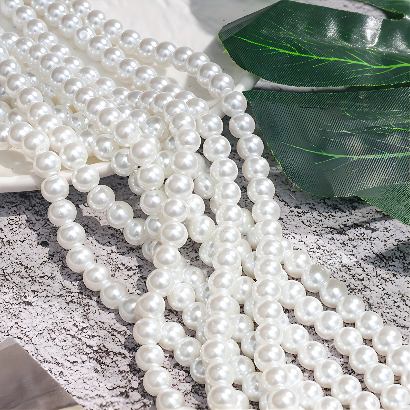 Wholesale 4/6/8/10mm Glass Beads Imitation Pearls Beads Round