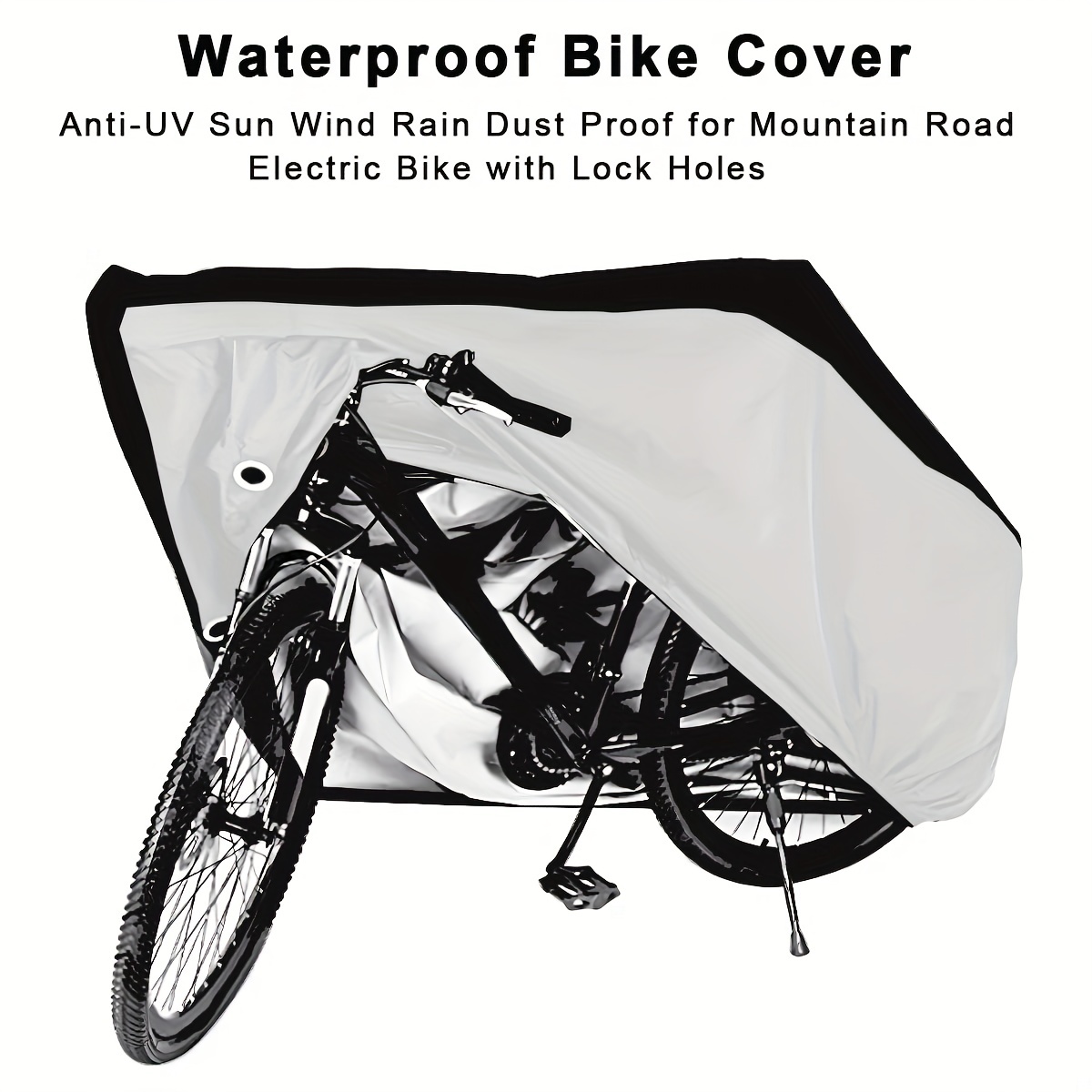 Housse Velo Exterieur Anti-UV Protection Poussière Résistant Impermeable  Pluie pour Vélo Bicyclette Cycle Scooter S