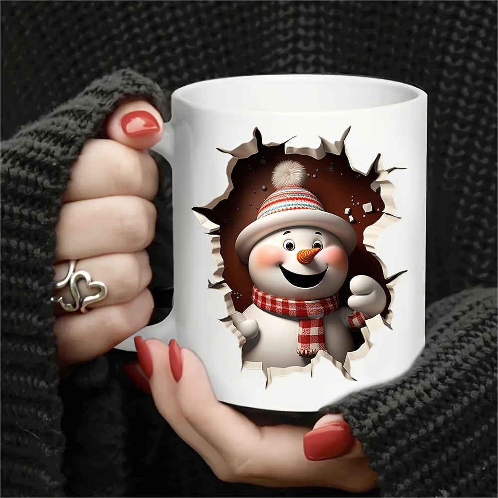 3D Santa Mug, Christmas Mug, 3D Santa Claus 11oz 15oz Coffee Cup 3D  Christmas Mug