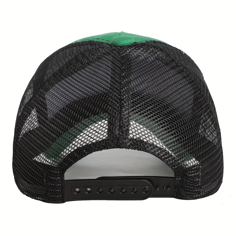 Green Baseball Cap Men's Grid Trucker Hat For Men Women Summer