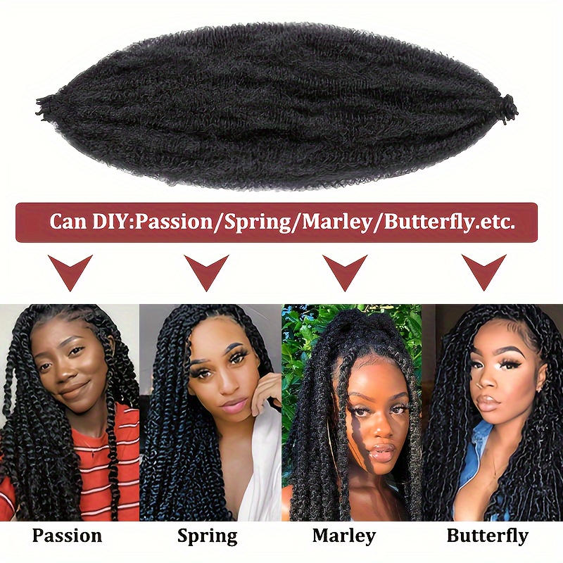 Spring Afro Twist Crochet Hair 8 Strands Kinky Twist - Temu Canada