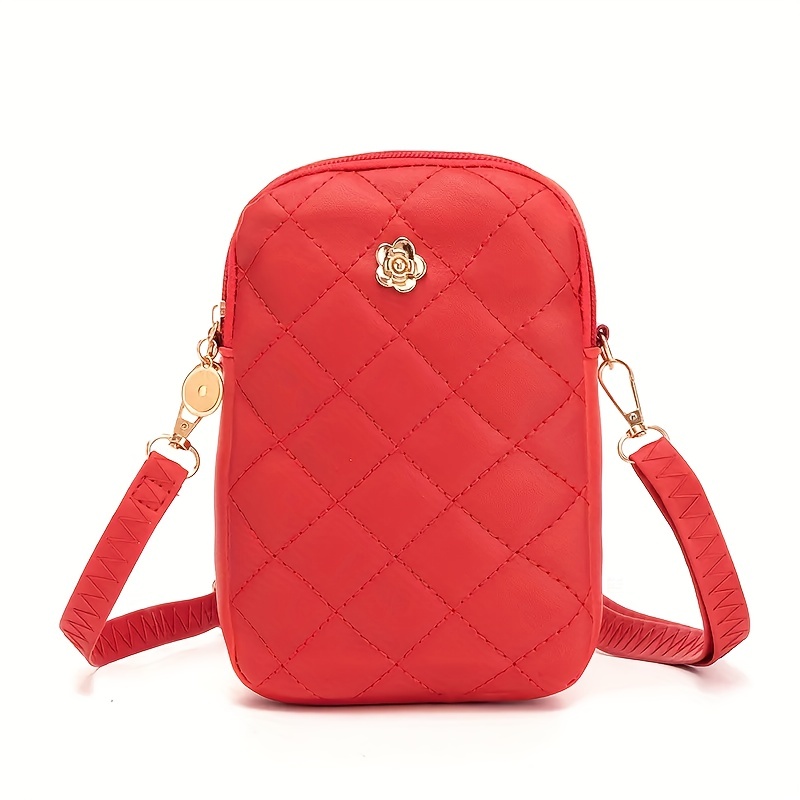 Women Bag Fashion Women Crossbody Bag PU Leather Mobile Phone Purse Bags  Solid Flap Messenger Bag Small Female Shoulder Handbag