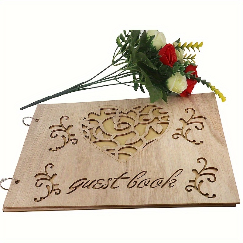 Set, Wooden Sign Board, Wedding Guest Book, Wedding Decor Supplies, Wedding  Supplies, Party Signature, Message Book