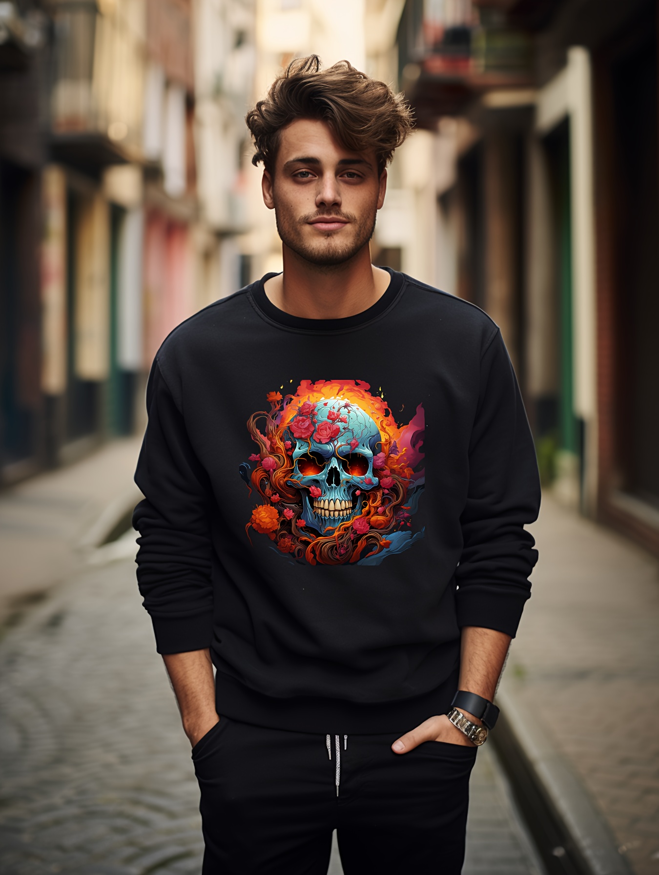 Trendy discount skull sweatshirt