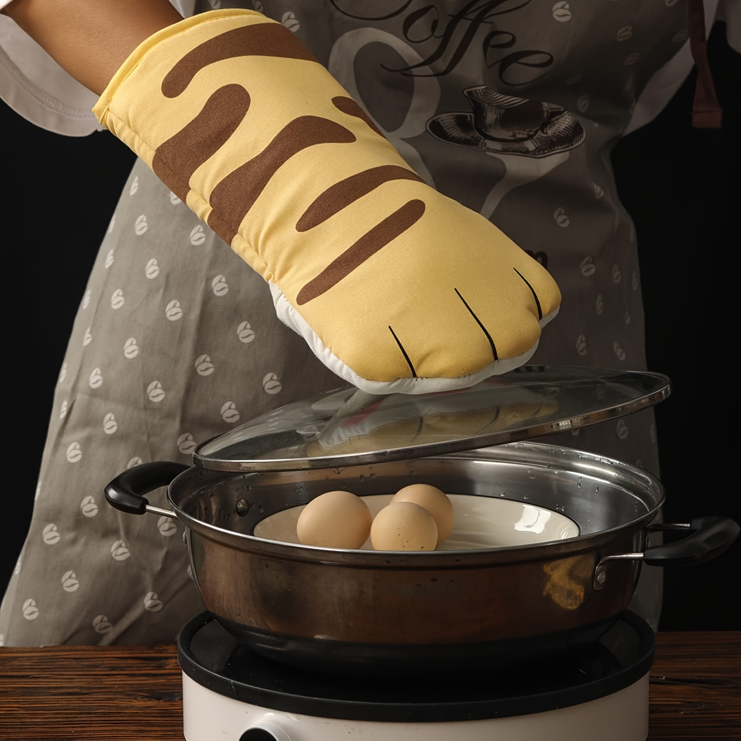 Oven Mit  Thickening Heat Resistant Cotton Oven Mitts with Cute