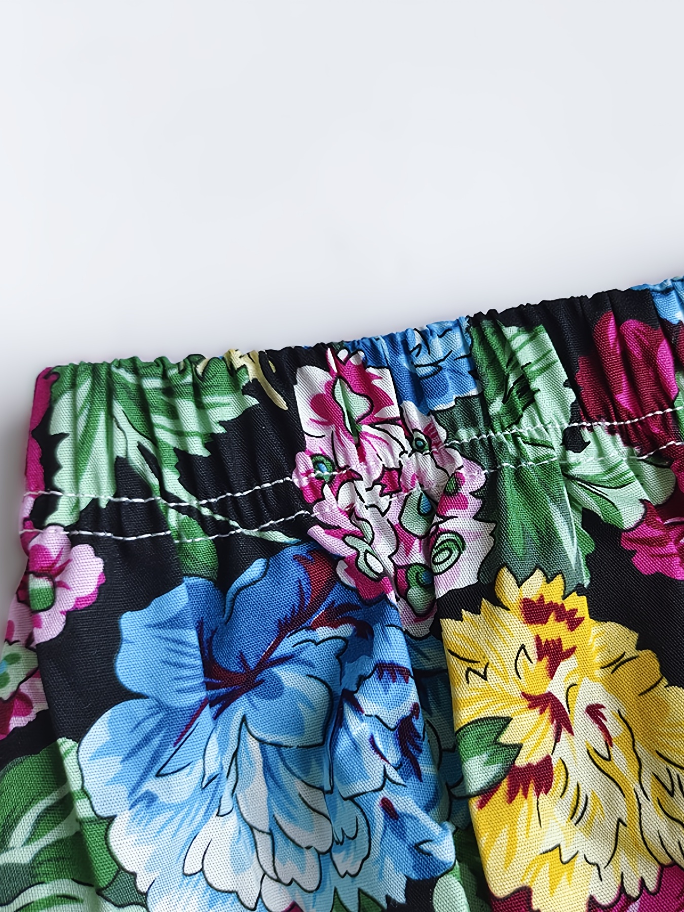 Baby Girls Floral Print Cotton Shorts