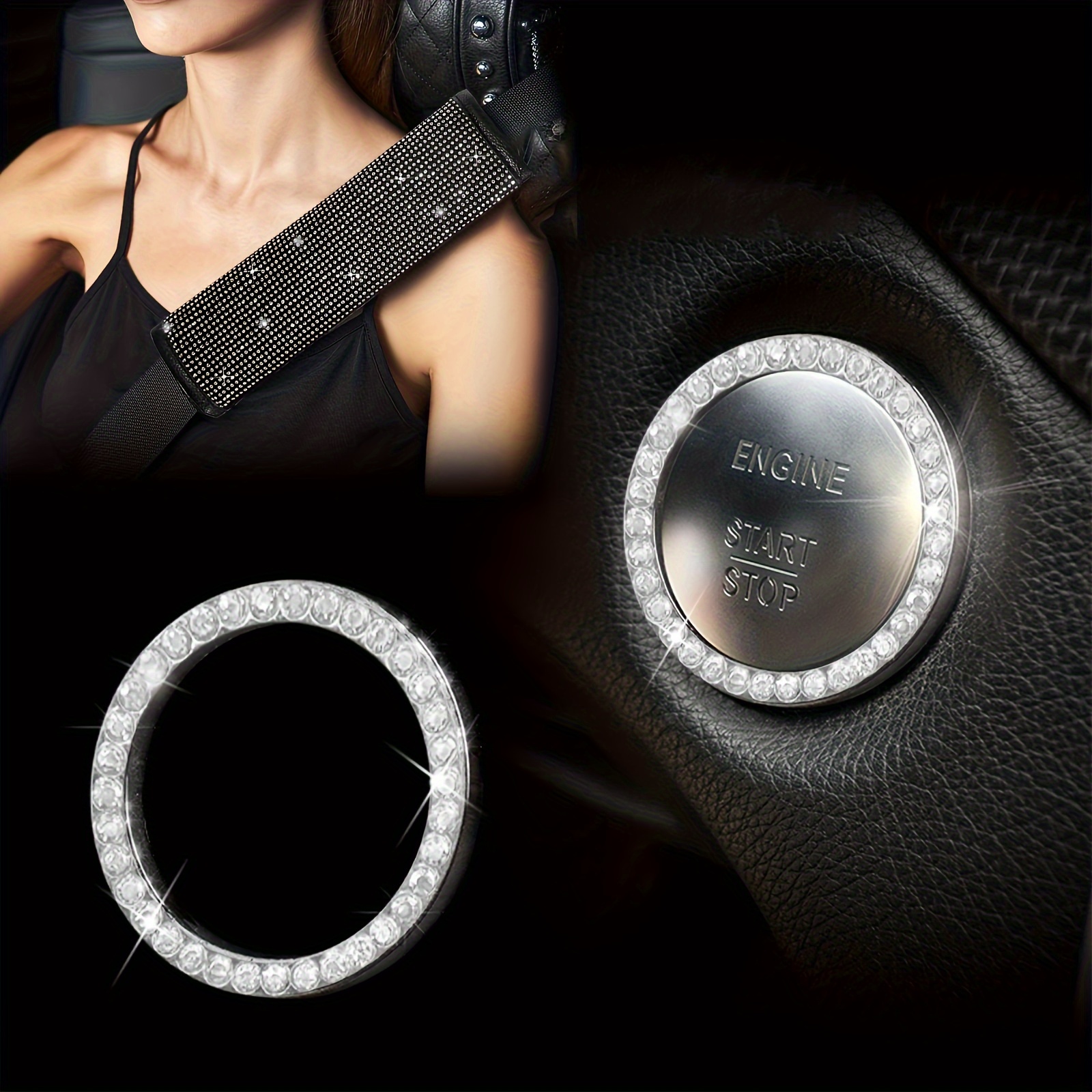 Bling Car Accessories For Women Steering Wheel Cover - Temu