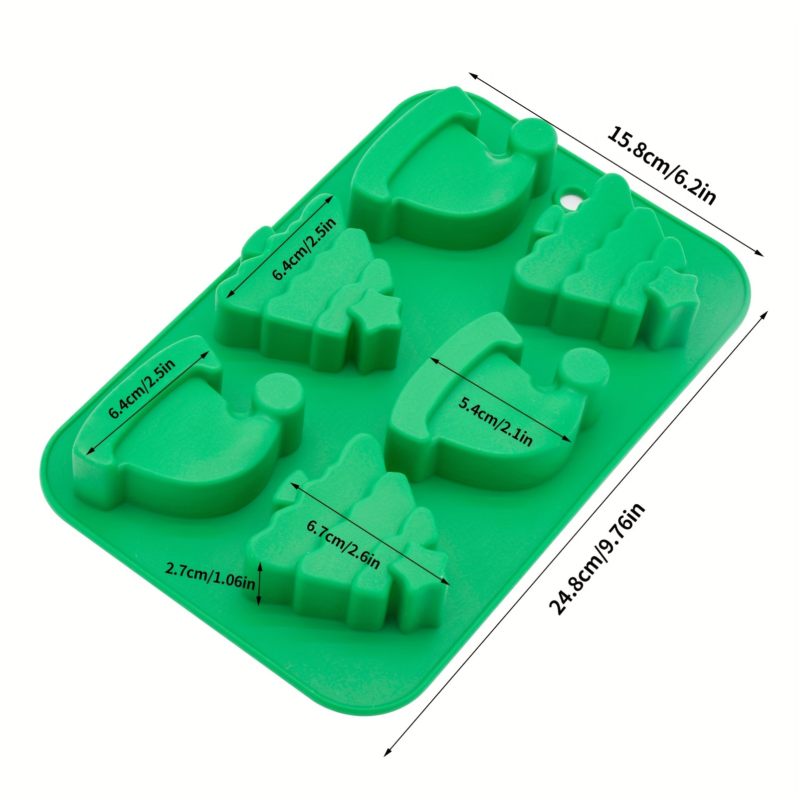 Christmas Cake Silicone Mold Diy 6 Cavity Santa Claus - Temu