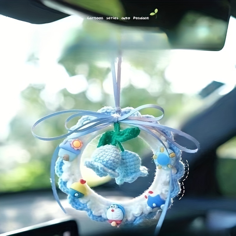 Car Pendant Car Rearview Mirror Pendant Hanging Decoration Wool Rope Handmade Weaving Car Interior Decoration