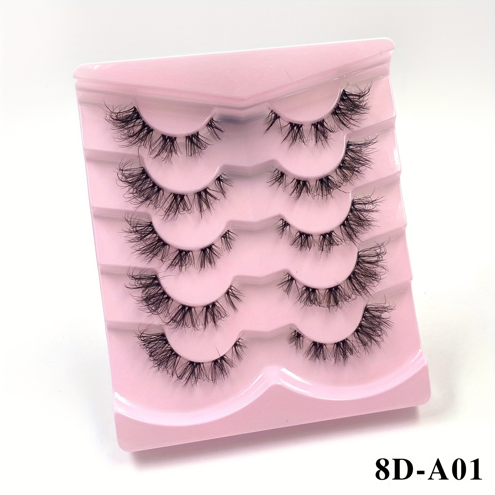 New 5 Pairs Eyelashes Natural Look Wispy Eye Lashes 3d Fluffy Soft Lashes Clear Band Lashes Makeup Extension False Eyelashes