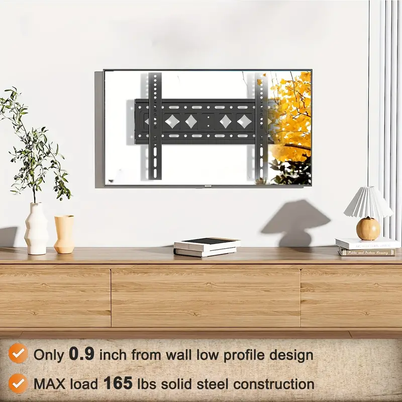 TETVIK - Soporte de pared para monitor para la mayoría de televisores de 14  a 24 pulgadas, universal, de perfil bajo, soporte de pared VESA de hasta  3.937 x 3.937 in, peso máximo de 30 libras, se : Electrónica 