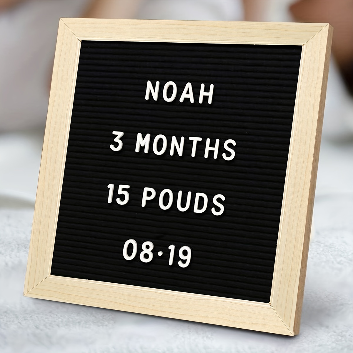 Classic Log Letter Board For Home Decoration Baby - Temu