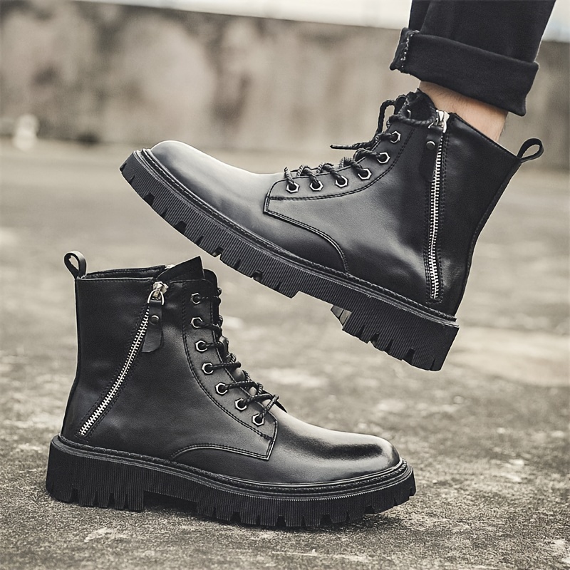 Mens fashion hot sale black boots