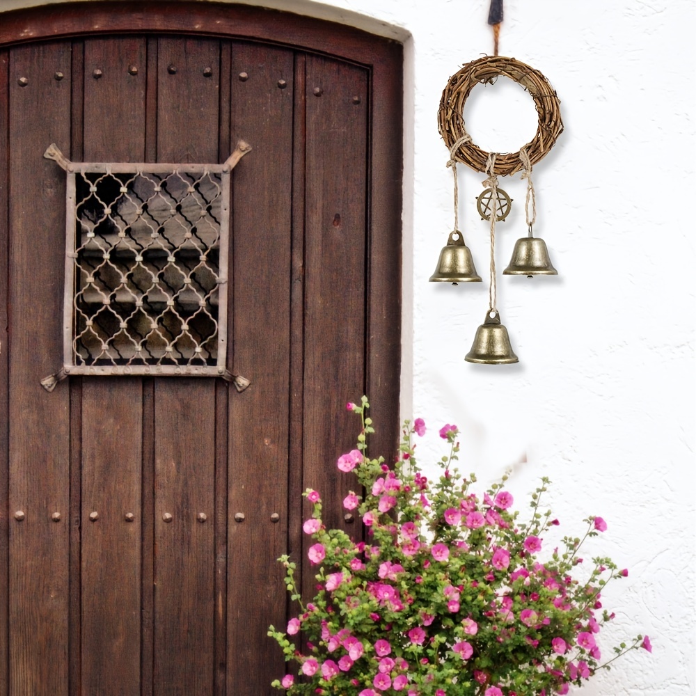 1pc Witch Bells Protection Door Hanger Handmade Witch Bells Wreath Magic  Home Protection Wiccan Magic Wind Chimes For Positivity And Wealth Boho Home