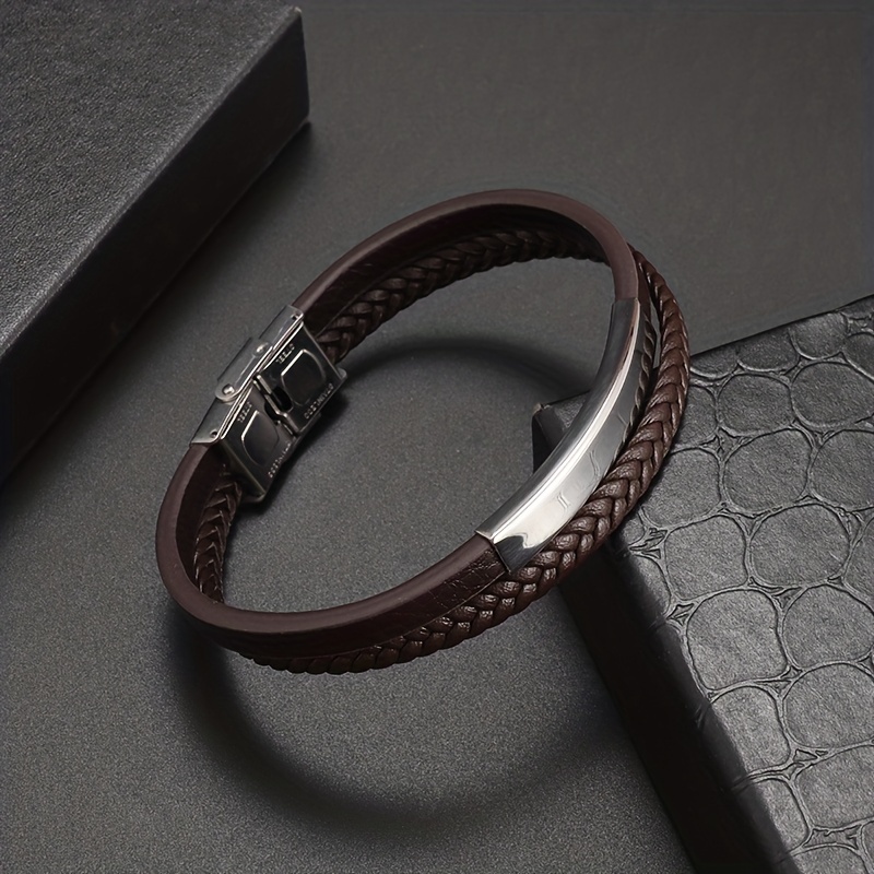 Men's Multilayer Braided Leather Rope Bracelet