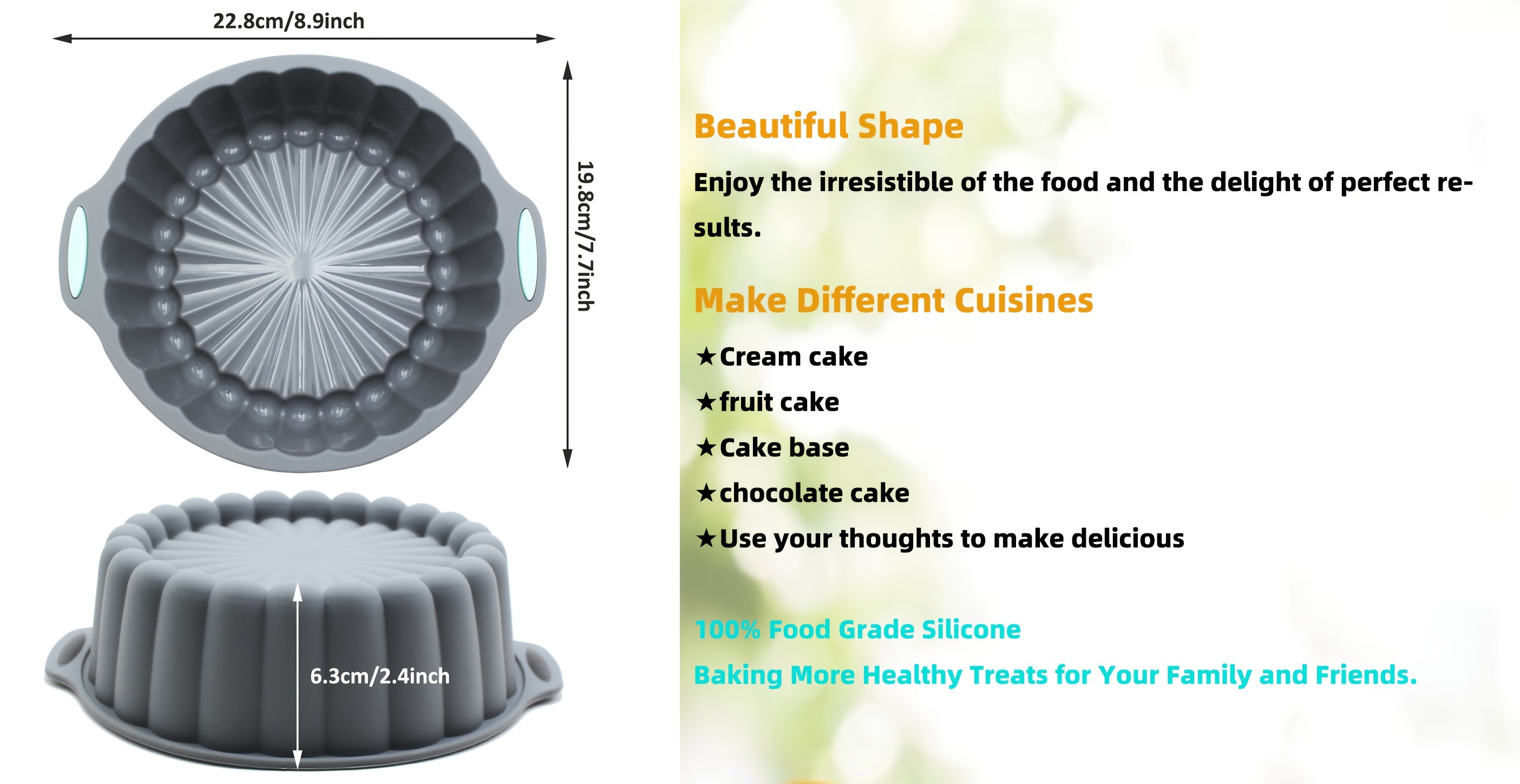 Silicone Charlotte Cake Mold Flower Shaped Cake - Temu