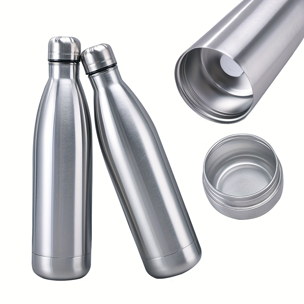 17-Ounce Silver Stainless Triple-Iinsulated Water Bottle