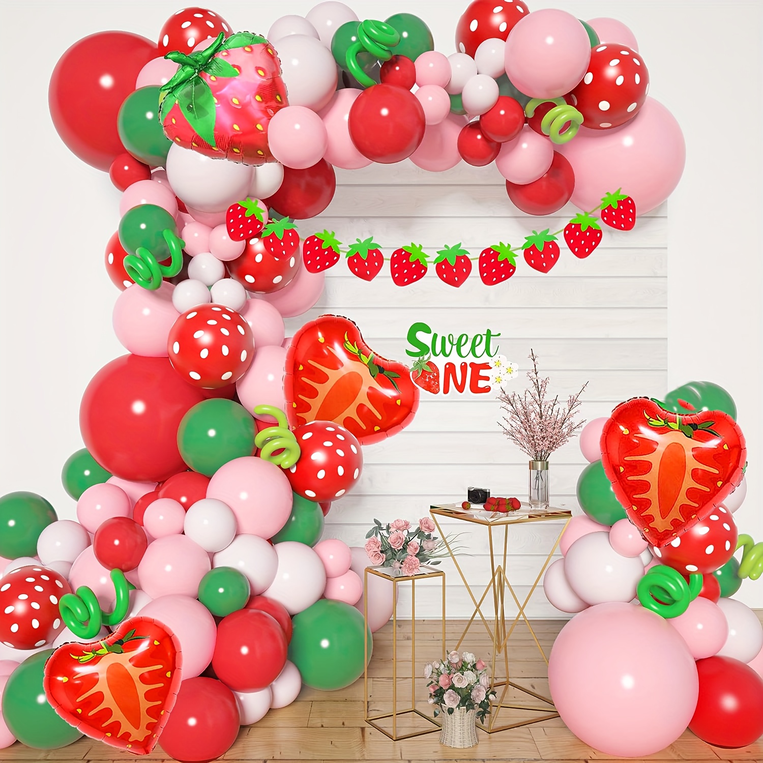 Strawberry Party Decoration Balloon Garland Arch Kit - Temu