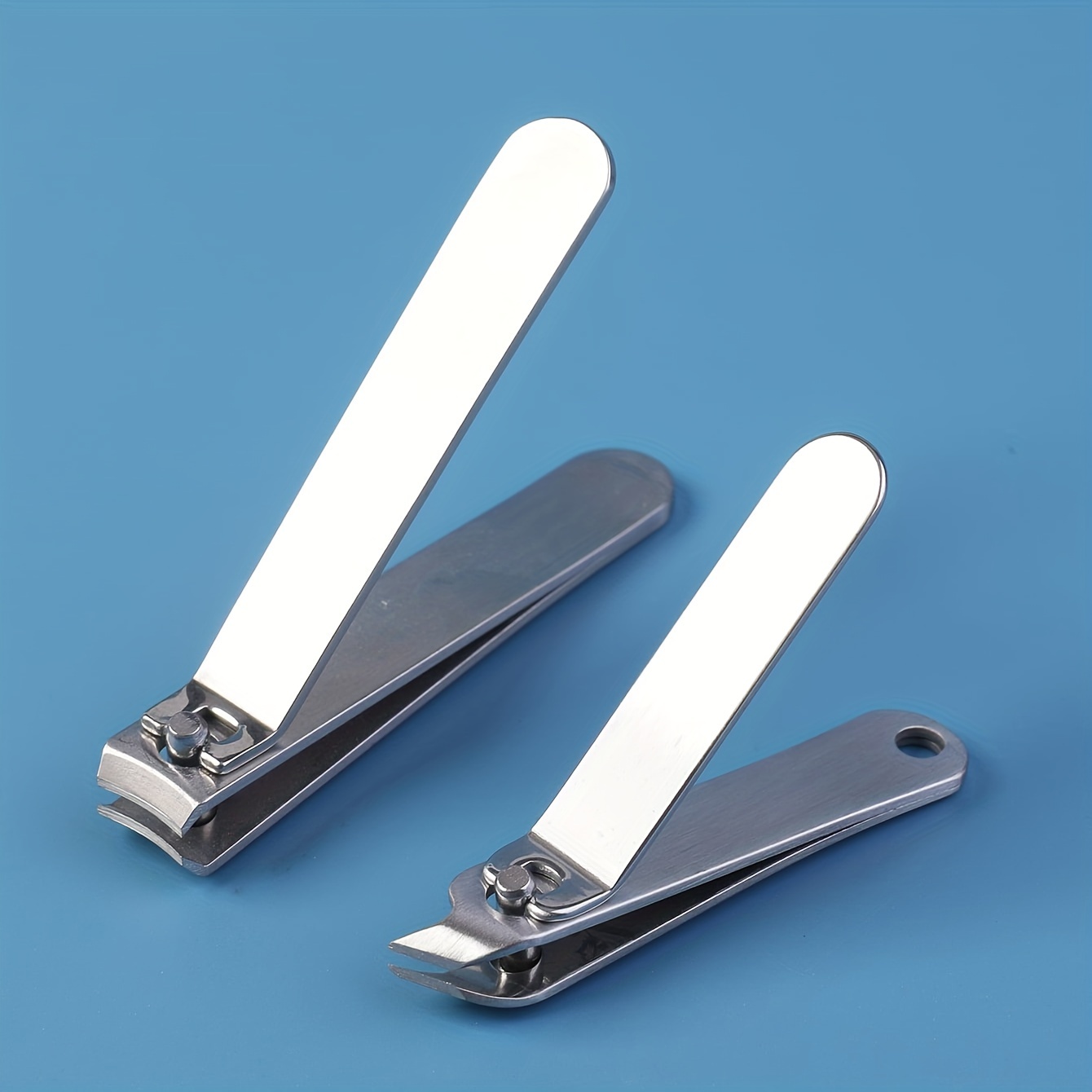 2pcs Stainless Steel Nail Clippers & Nail Cutter Set, Thick Toe