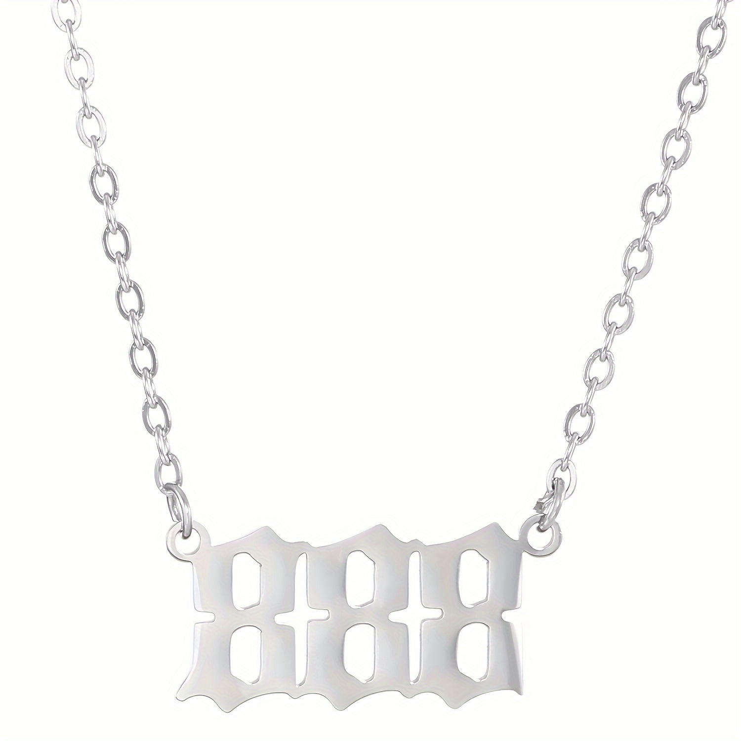 Personalized Stainless Steel 1-9 Number Pendant Necklace