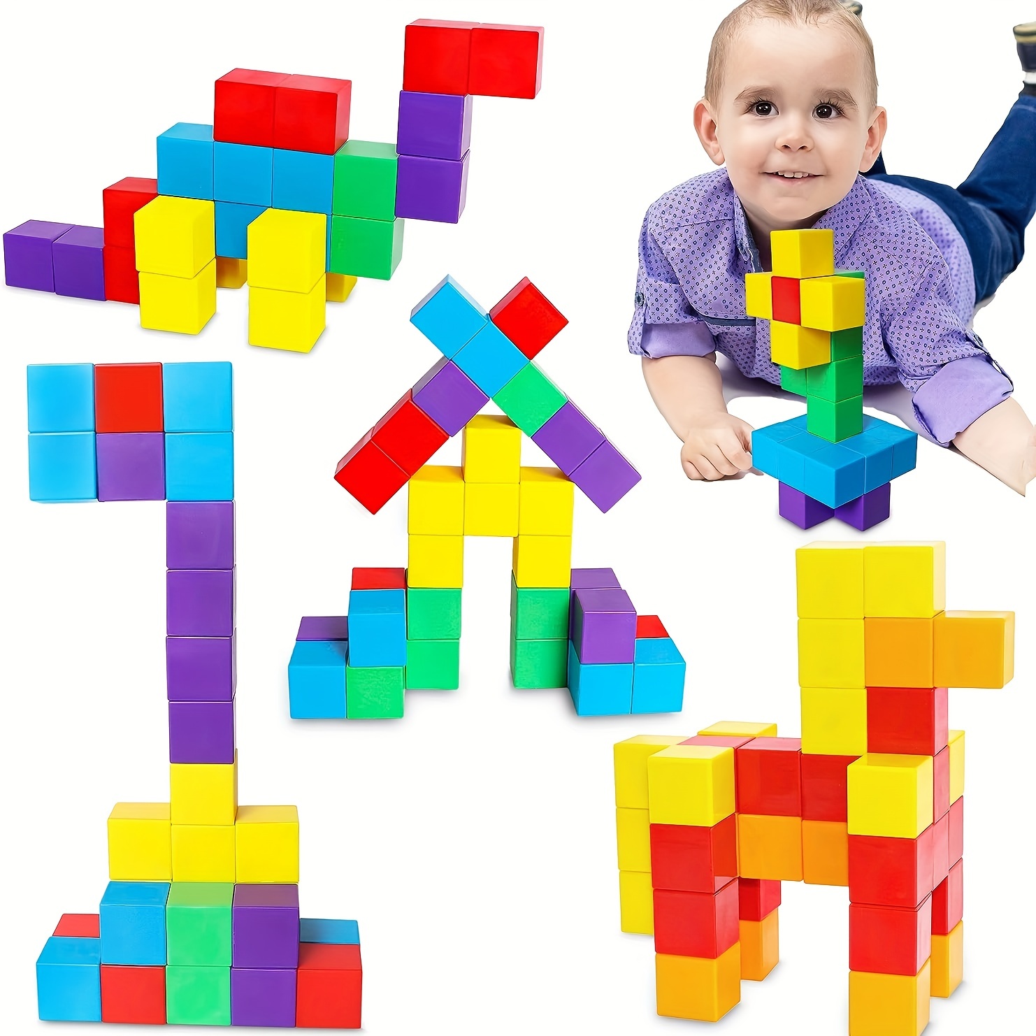 Magnetic Blocks 32 Pieces,2.54 Cm Large Magnetic Building Blocks For ...