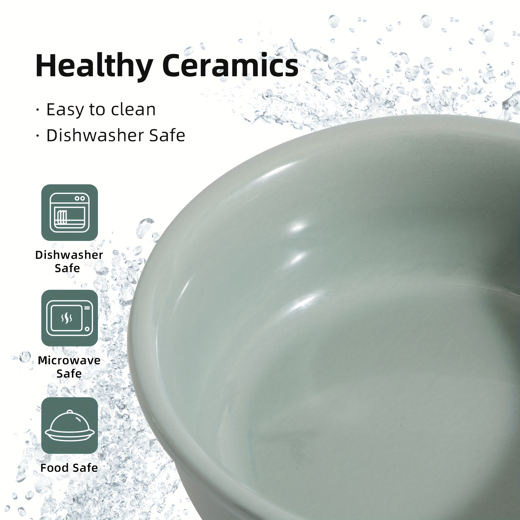 Elevated Ceramic Bowl w/ Adjustable Stand | GROOMY, Dual Bowls