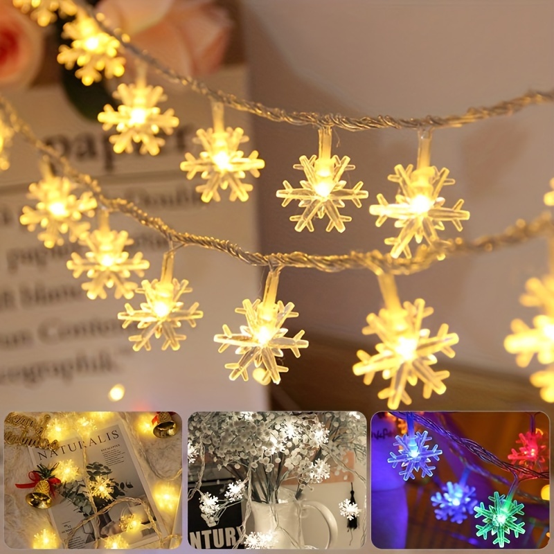 Snow Decorative Light Strings battery Operated Fairy Lights - Temu