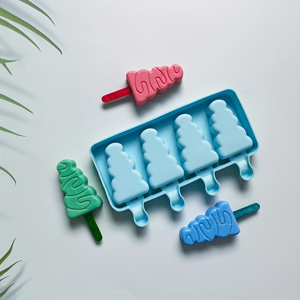 Popsicle Mold, Creative Popsicle Mold, Silicone Popsicle Mold, Christmas Tree  Ice Cream Mold, Frozen Ice Cube Box, Household Popsicle Mold, Safety Jelly  Mold, Kitchen Stuff, Kitchen Accessaries, Summer Party Supplies, Christmas  Supplies 