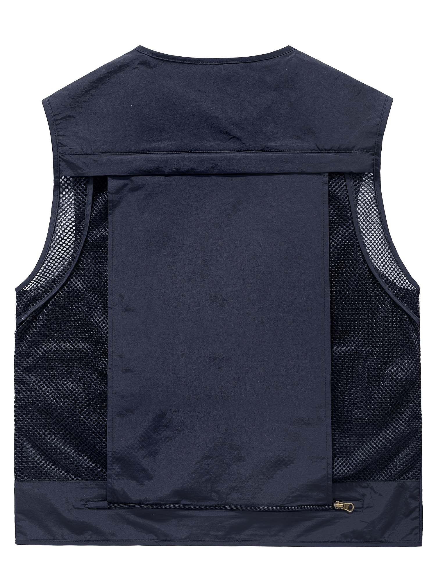 Zipper Flap Pockets Cargo Vest Men's Casual Outwear Zip Vest - Temu