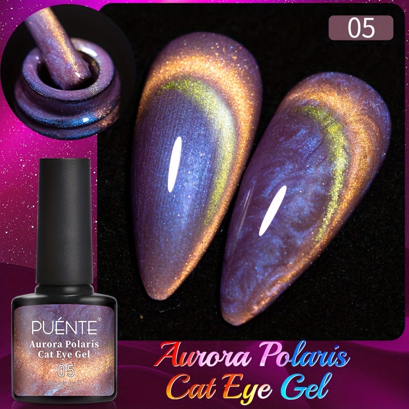 Aurora Shell Thread Cat Magnetic Gel Nail Polish Two - Temu