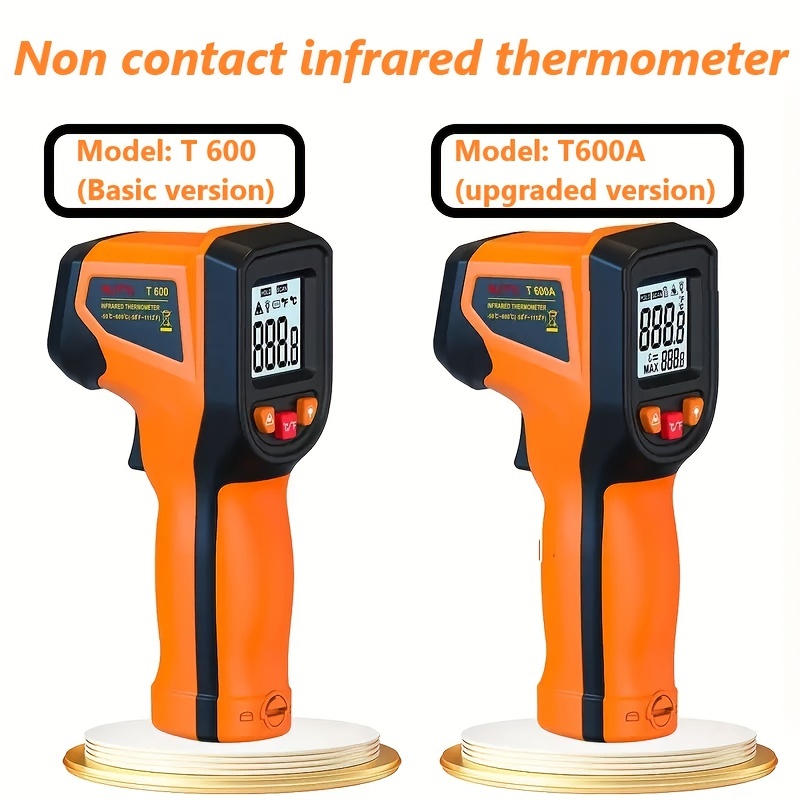 1pc, T600A And T600 Infrared Thermometer, Handheld Heating Temperature Guns For Cooking Testers, Pizza/Barbecue Ovens, And Engines,, Non-contact Digital Instant Read Meat Thermometer Kitchen Cooking Food Thermometer, Tools