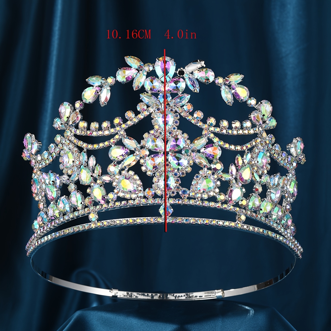 luxury imitation crystal beauty pageant crown miss world style tiara birthday party festival accessory fashion award ceremony large crown bridal headpiece queens regalia for celebrations